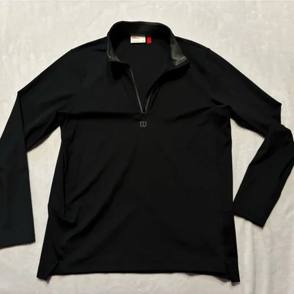 Wilson Men's Core Elevate Half Zip in Black - Picture 2 of 8